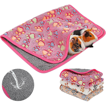 Vandtæt Marsvin Tæppe - Vaskbart 3-pak Smådyrs Fleece Bur Foringer