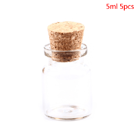 5st 5/10/15/20ml Julönskeflaskor Små Tomma Klar