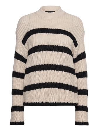 Vmhilda Ls Highneck Pullover Ga Noos Pullover Beige Vero Moda*Betinget Tilbud