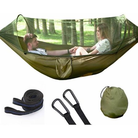1set 250 x 120cm/Military Green Camping Hammock with Mosquito Net