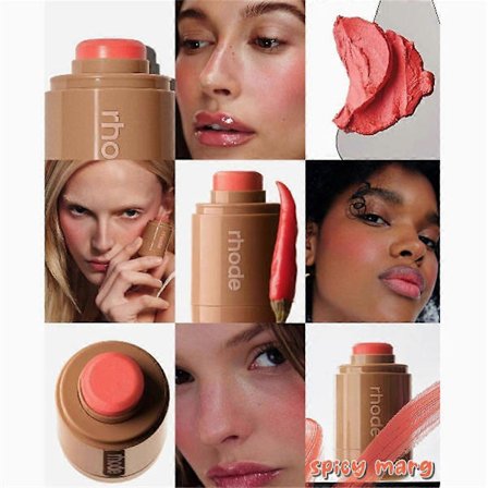 Rhode Cream Blush stick, naturlig matt finish makeup blush stick, fuktighetsgivende langvarig lett blandbar blush for kinn