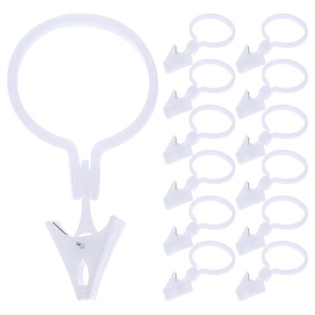 80 stk Gardinringe med Klips Gardinklips Gardinhængere Klips Gardinklips med Ringe