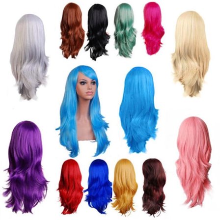 Cosplay-peruukki sis. peruukkiverkon ja irtokampauksen