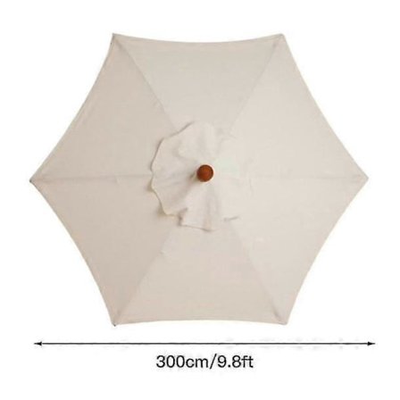 3m Anti-ultraviolet 6 Ribber Parasol Udskiftnings Baldakin Betræk Udendørs Parasol Skygge Baldakin