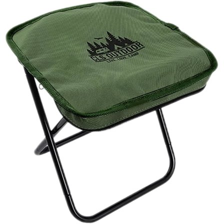 Camping Skammel Bærbar Foldeskammel med Taske, Grøn
