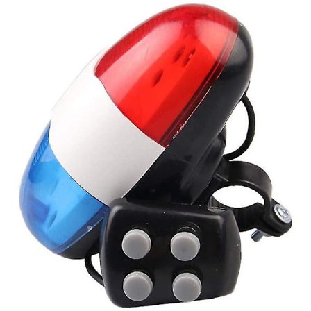 Cykel elektronisk horn bakljus med 4 toner högljudd polis Sire