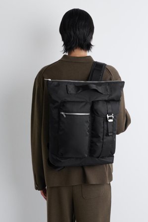 COS Men's Zaino Pursuit In Nylon Bag in Nero