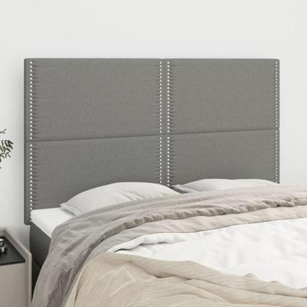 Vidaxl Huvudgavlar 4 St Mörkgrå 72x5x78/88 Cm Tyg Grå