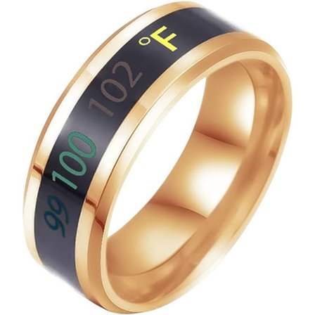 Stål Ring Display Farve Stål Temperatur Titanium Titanium Krop Temperatur Ri