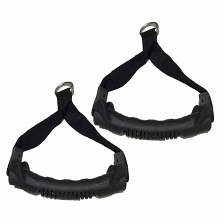 2-delt svart trekkhåndtak, bred design, ekstra kraftig