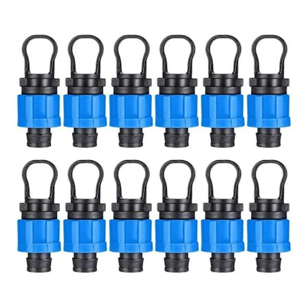 12 st Droppbevattningsslang Ändstycke Plugg 1/2 Tum Universal Ändstycksbeslag, Kompatibel med 16-1