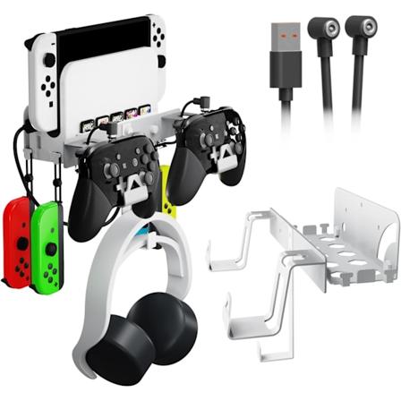 Sein kiinnityssarja Nintendo Switchille/OLED:lle, 2-in-1 PS5-ohjaimen ja kuulokkeiden ripustin