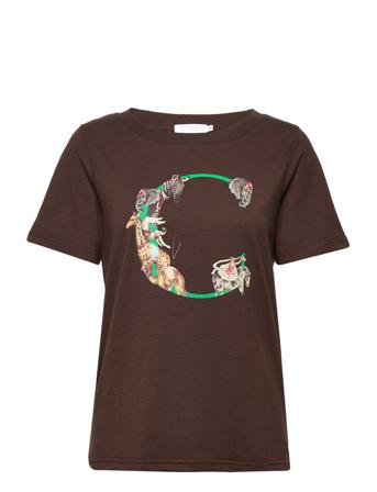 T-Shirt With Circus Print - Mid Sle Brown Coster Copenhagen