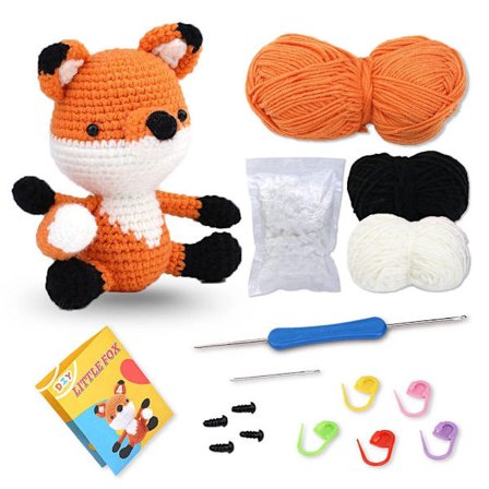 Virkningssats för nybörjare Crochet Animal Kit 06 06