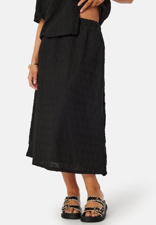 Object Collectors Item - Objfeodora midi skirt - Black - Kläder - - Bubbleroom