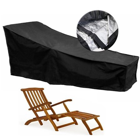 82-tums Vattentät Patio Chaise Lounge Cover Hållbar Utomhus Lou