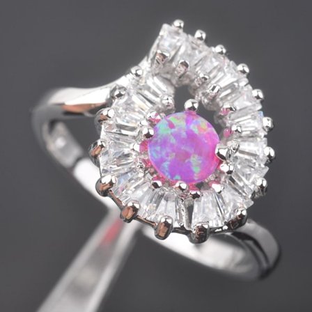 Silversmycken filled ring ROSA Brand Opal