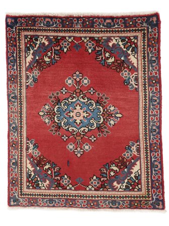 58X71 Tapete Sarough Oriental Vermelho Escuro/Preto (Lã, Pérsia) Carpetvista