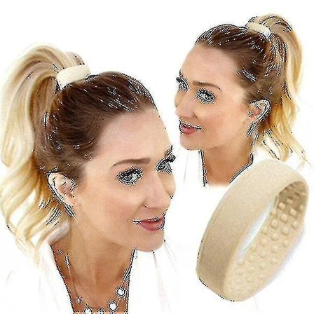 Vikbar Bred Hästsvansband Klämma Bred Hästsvans Hårband Silikon Hårband Cy