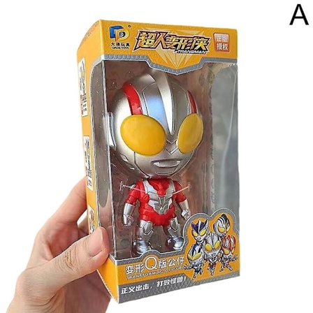 Versi Ultraman Sjovt Legetøj Deformation Figurine Kapsel Deformation Legetøj Til Drenge(Rød)