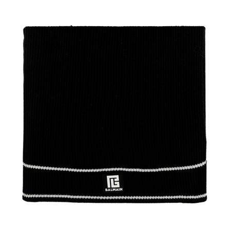 Balmain, Wool scarf Zwart, Heren, Maat:ONE Size,strepen