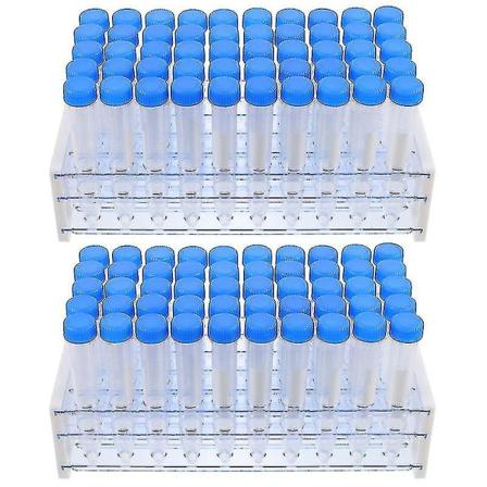 100 stk. eksperimentreagensglas 15 ml plastcentrifugerør med 2 stk. rørstativer