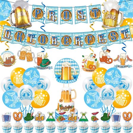 Oktoberfest Party Supplies München Banner Ballong Set Party Dekorationstillbehör