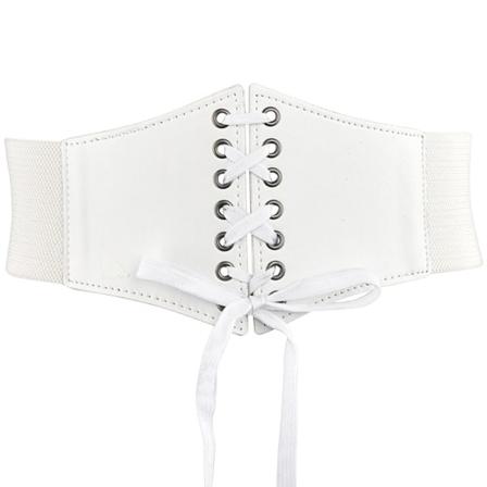 Korsett avlet slimmad kropps midjeband for women hög midja rem White
