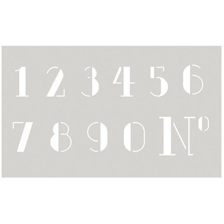 Pochoir 12 x 20 cm - Numerot n°3