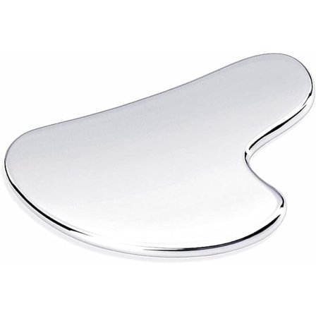 NuanChu Gua Sha-verktøy i rustfritt stål for ansikt, Gua Sha-verktøy i metall, Massasjeapparat for forming av ansikt og kropp, Reduserer av 