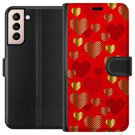 Yhteensopiva Lompakkokotelo Samsung Samsung Galaxy S21 GoldenHearts