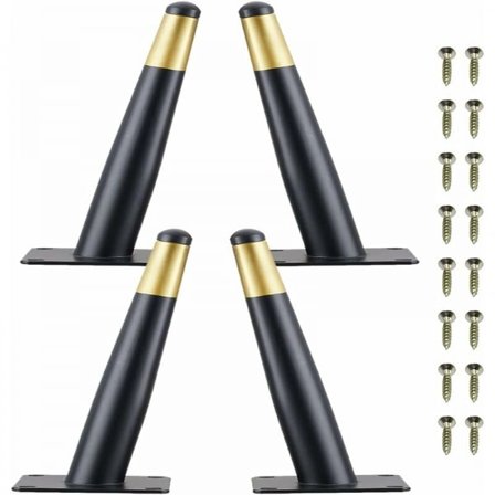 Sett med 4 møbelben 10 cm metallstol bordføtter med stille N