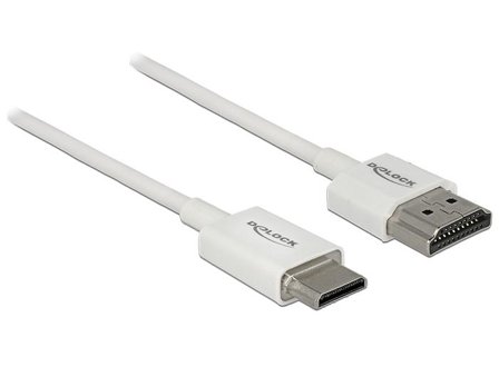 Delock Slim High Quality - HDMI-kabel med Ethernet - 1 m
