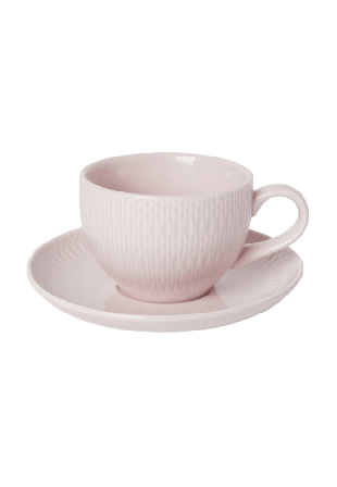 Åhléns Home Cappuccinokopp med fat CELINE Muggar & koppar Rosa ONESIZE