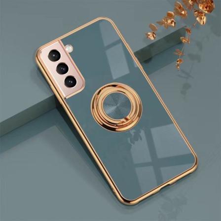 Ylellinen tyylik s kotelo Samsung Galaxy S21, jossa rengasjalust Blue one size