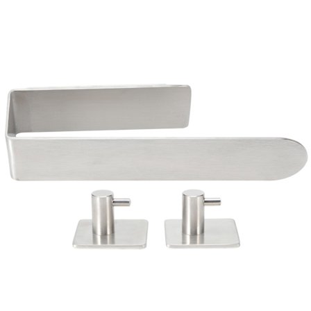 Självhäftande rullpappershållare för hushållspapper i rostfritt stål, borstad handdukshållare för badrum