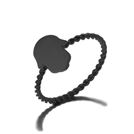 Enkelt rostfritt stål Retro Lady Butterfly Twisted Chain Rings Hjärta Kors Runt Enkelt Finger Smycken För Dam Tillbehör