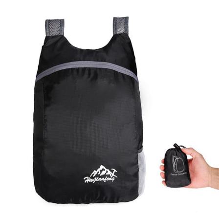 20L unisex lett utendørs ryggsekk Bærbar sammenleggbar kvinner Black