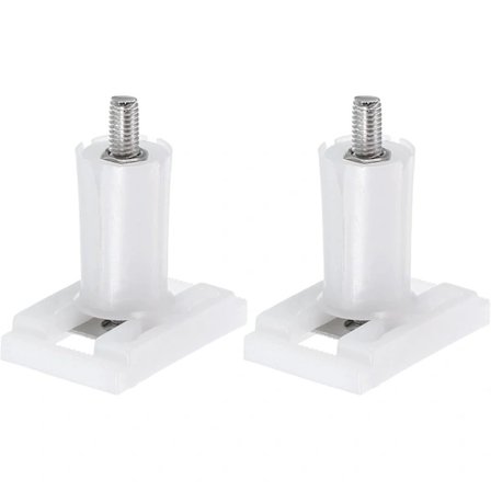 2 st Toalettstolsgångjärn, 36 mm rektangulära bultar med mutter och brickor för blindhål, fästen för toalettstolsöverdrag, vit