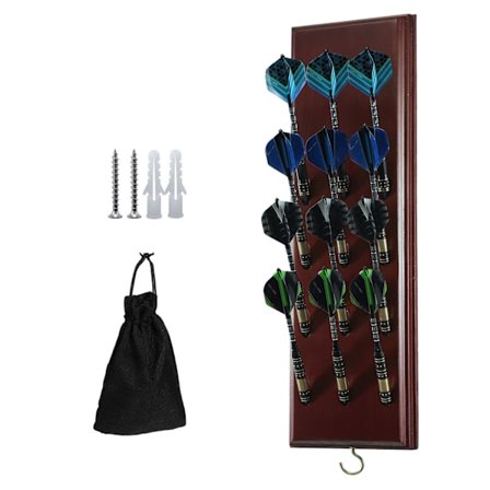 Vinröd - Massivträ Darttavlor med Tillbehör Förvaringsväska Kompatibel med Alla Sisal och Elektroniska Dart, Omgivning