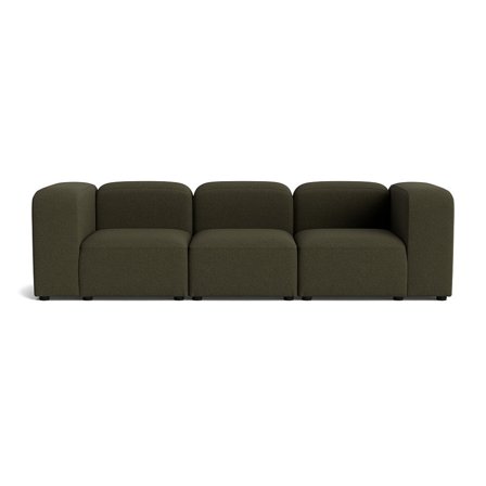 Milo 3 personers sofa - Loop Grøn - 270x100x72 - Sofa, 3 personers sofa