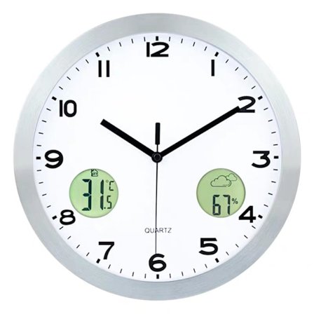 Metallkvarts veggklokke 12 tommer moderne stille ikke-tikkende