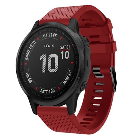 Garmin Fenix 6S klockarmband i silikon - Röd
