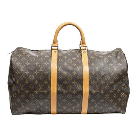 Louis Vuitton Vintage, Pre-owned Keepall 50 Bruin, unisex, Maat:ONE Size,Canvas