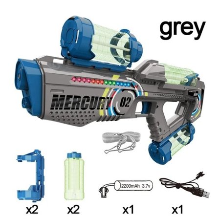 Elektrisk vatten pistol sommar barn utomhus leksak vatten pistol helautomatisk hög kapacitet belysning vatten lek leksak