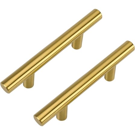 20 stk. 96 mm gull kjøkkenskap håndtak, skuffetrekk i rustfritt stål for garderober, bad