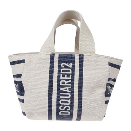 Dsquared2, Logo-print small shopping bag Biały, Kobieta, Rozmiar: ONE Size