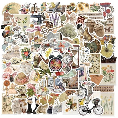 Boho Æstetiske Stickers, 100 stk Vintage Western Art Minimalistiske Graffiti Vandtætte Vinyl Stickers