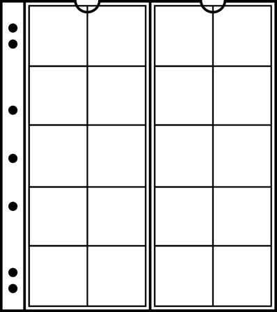 NUMIS møntlommer - Til 34 mm ø - Pakke med 5 stk.