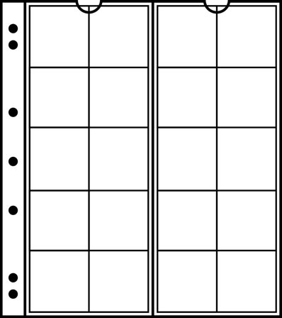 NUMIS møntlommer - Til 34 mm ø - Pakke med 5 stk.